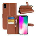 Miniatyrbillede 1 af 2: iPhone Xr litchi tekstur læder flip cover - Brun Brown