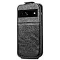Pikkukuva 3 / 6: Vertical Flip Phone Suojakotelo With Zipper For Google Pixel 7a - Musta Black
