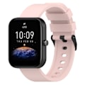 Miniatyrbillede 1 af 2: Amazfit Bip 3 / Bip S silikoneurrem med sort spænde - Lyserød Pink