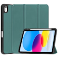 Miniatyrbild 1 av 6: Tri-fold läderfodral för iPad 10.9 (2022) - Grön Grön