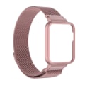 Miniatyrbillede 1 af 6: Xiaomi Redmi Watch 2 urrem i rustfrit stål med cover - Lyserød Rose Pink