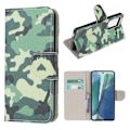 Pikkukuva 1 / 2: Wonderland Samsung Galaxy Note 20 flip kuoret - Naamiointi Kuvio Green
