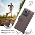 Pikkukuva 3 / 6: Aito nahkakotelo luottokorttipaikoilla OnePlus 10R / OnePlus Ace - Ruskea Brown