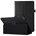 Miniatyrbillede 1 af 2: Foldbart etui med Lichi-tekstur til Lenovo Tab M10 Plus (Gen 3) - Sort Black