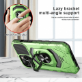 Miniatyrbillede 6 af 6: Bulksourcing Back Shell iPhone 13 Pro Max 6,7 tommer, stødsikker luftpude, stødsikker og fleksibel hybrid-telefontaske med kickstand - Grøn Green