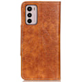 Miniatyrbillede 2 af 2: Alpha Motorola Moto G42 læder flip etui - Brun Brown