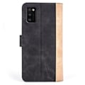 Miniatyrbillede 2 af 2: To Farvet Læder Flip Case til Samsung Galaxy A41 - Sort Black