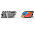 Miniatyrbillede 2 af 2: Motorola Moto G6 Play beskyttelsesetui i kombi-materialer med stativ - Grå Silver grey