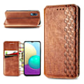 Pikkukuva 1 / 2: Nahkakotelo With A Stylish Rhombus Imprint For Samsung Galaxy A02 - Ruskea Brown