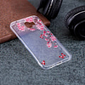 Miniatyrbillede 2 af 2: Samsung Galaxy J4 (2018) trykt mønster tyndt etui - Lyserød Blomst og Sommerfugl Multicolor