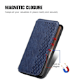 Pikkukuva 5 / 6: Nahkakotelo With A Stylish Rhombus Imprint For Motorola Moto G32 - Sininen Blue