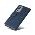 Miniatyrbillede 2 af 2: Tekstureret Læder Etui med Strop TilMotorola Edge 20 - Blå Blue