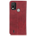 Pikkukuva 2 / 2: Nokia C21 Plus lompakkokotelo, aitoa nahkaa - Punainen Red