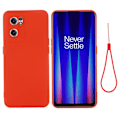 Pikkukuva 1 / 2: Matta nestesilikoninen kuori OnePlus Nord CE 2 5G - Punainen Red