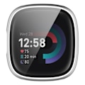 Miniatyrbillede 5 af 6: Fitbit Sense 2 / Versa 4 cover med hærdet glas - Sølv Silver grey