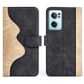 Miniatyrbillede 1 af 2: To-farvet OnePlus Nord CE 2 5G læderetui - Sort Black