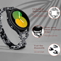 Miniatyrbillede 3 af 6: Samsung Galaxy Watch 5 / 4 urrem med rhinestone-dekor - Sort Black