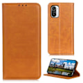 Miniatyrbillede 1 af 2: Wallet-style ægte Læder Flipcase til Xiaomi Mi 11i / K40 / Poco F3 - Brun Brown