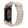 Miniatyrbillede 1 af 2: Fitbit Charge 5 urrem i ægte læder - Khaki White