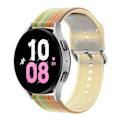 Miniatyrbild 2 av 2: 22 mm universellt klockarmband i regnbågsfärgad silikon - Gul Regnbåge Gul