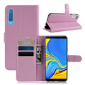 Miniatyrbillede 1 af 2: Samsung Galaxy A7 (2018) mobiletui i kunstlæder med pung - Lyserød Pink