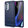 Miniatyrbillede 1 af 2: Carbon Flex Etui Motorola Moto Edge 2022 - Blå Blue