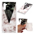 Miniatyrbillede 1 af 2: Marble Samsung Galaxy Note 10 cover - Leaves mønster marmor Green