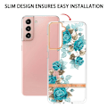 Miniatyrbillede 2 af 2: Supertyndt og slidstærkt softcover til Samsung Galaxy S21 - Blå Rose Blue