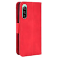 Pikkukuva 2 / 2: Sony Xperia 10 IV moderni nahkainen lompakkokotelo - Punainen Red
