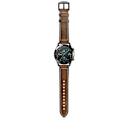 Miniatyrbillede 2 af 2: Huawei Watch GT 2 46mm ægte læder Urrem - Mørkebrun Brown