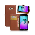 Pikkukuva 1 / 2: Samsung Galaxy A3 (2017) Litsi Pintainen Nahkakotelo Lompakko - Ruskea Brown