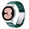 Miniatyrbillede 2 af 6: Samsung Galaxy Watch 5 / 5 Pro urrem i resin-stil - Sortliggrøn Green