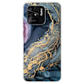 Pikkukuva 1 / 2: Marble Xiaomi Redmi 10C Suojakotelo - Blue On Golden Splash Marble Multicolor