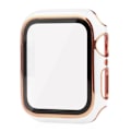 Miniatyrbild 1 av 2: Apple Watch SE 2022 (44mm) dual color electroplating cover with tempered glass - White / Gold Vit