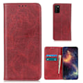 Miniatyrbillede 1 af 2: Wallet-style ægte Læder Flipcase til Samsung Galaxy A03s - Rød Red