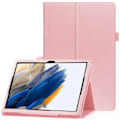 Miniatyrbillede 1 af 6: Foldbart etui med Lichi-tekstur til Samsung Galaxy Tab A8 10.5 (2021) - Lyserød Pink