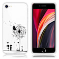 Miniatyrbillede 1 af 2: Blødt, fleksibelt cover med mønstertryk iPhone SE (2020)/SE (2022)/8/7 - Sort Black
