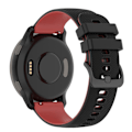 Miniatyrbillede 1 af 5: Garmin Forerunner 255 / Venu 2 / Fossil Gen 5 Carlyle HR dobbeltfarvet silikone urrem - Sort / Rød Red