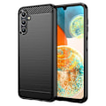 Miniatyrbillede 1 af 6: Carbon Flex Etui Samsung Galaxy A14 - Sort Black
