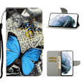 Miniatyrbillede 1 af 2: Wonderland Samsung Galaxy S21 FE Flip etui - Big blå sommerfugl Multicolor