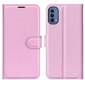 Pikkukuva 1 / 2: Classic Motorola Moto E30 / E40 Läppäkotelo - Pinkki Pink