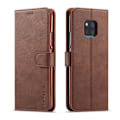 Miniatyrbillede 1 af 2: LC.IMEEKE Huawei Mate 20 Pro mobiletui i kunstlæder med kortholder - Kaffe Brown