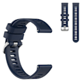Miniatyrbild 1 av 2: 20 mm klockarmband i silikon med twillstruktur till Garmin Forerunner 158/55 - Marinblå Blå