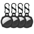 Pikkukuva 2 / 2: 4kpl AirTags silikoni suojus koukulla - Musta Black