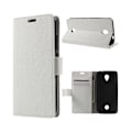 Miniatyrbillede 1 af 2: Acer Liquid Zest læder-etui m. indbygget stander - Hvid White