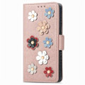 Pikkukuva 2 / 6: Pehmeä kukkakoristelu nahkakotelo Xiaomi 12 Lite - Ruusukulta Pink