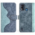 Miniatyrbillede 1 af 2: To Farvet Læder Flip Case til Nokia G11 Plus - Blå Blue