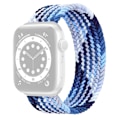 Miniatyrbillede 1 af 5: Apple Watch Series 8 (41mm) elastisk nylon-urrem - Blå / Hvid / Hvid Blue