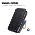 Miniatyrbillede 4 af 6: Læder Etui med A Stilfuldt Rhombus Tryk til Motorola Moto G23 / G13 - Sort Black