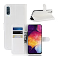 Miniatyrbillede 1 af 2: Sasmung Galaxy A50 litchi læderetui - Hvid White